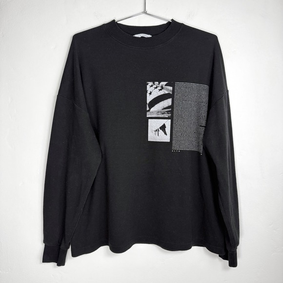 Alyx Other - ALYX Visual Black Graphic Print Medium Crewneck Sweatshirt Menswear Designer Top